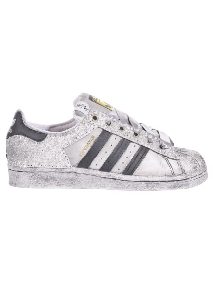 Adidas Originals Silver And Grey Superstar