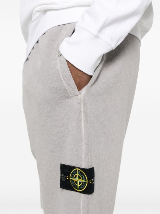 Shop Stone Island Elasticated Waistband Shorts In Grey