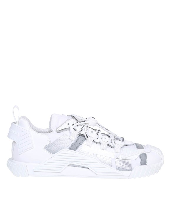 Shop Dolce & Gabbana Sneakers Ns1 In Leather, Mesh And Suede In White