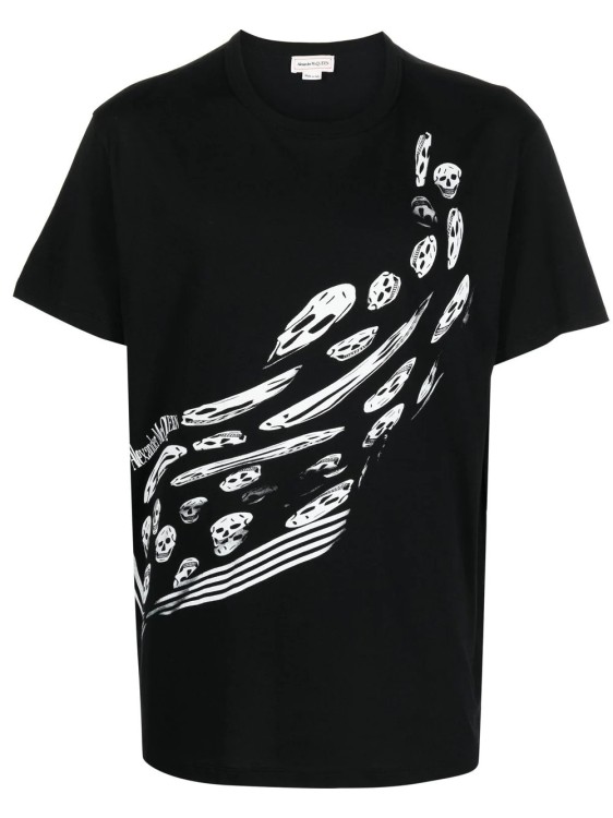 Shop Alexander Mcqueen Black Skull Vortex T-shirt