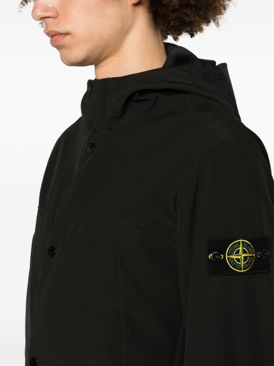 Shop Stone Island Compass Jacket In Black