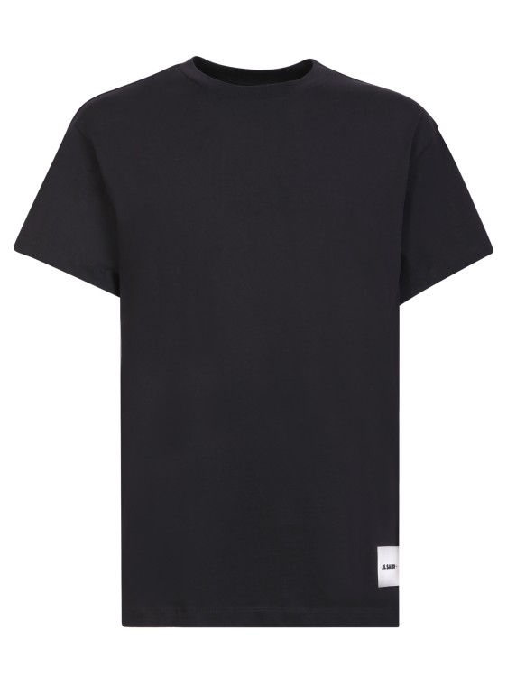 Shop Jil Sander Black Recycled Organic Cotton T-shirt