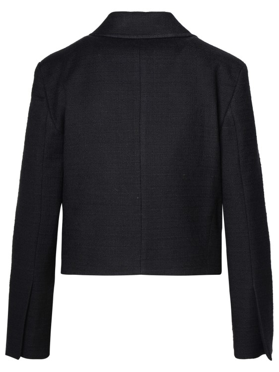 Shop Patou Black Cotton Blend Cropped Jacket