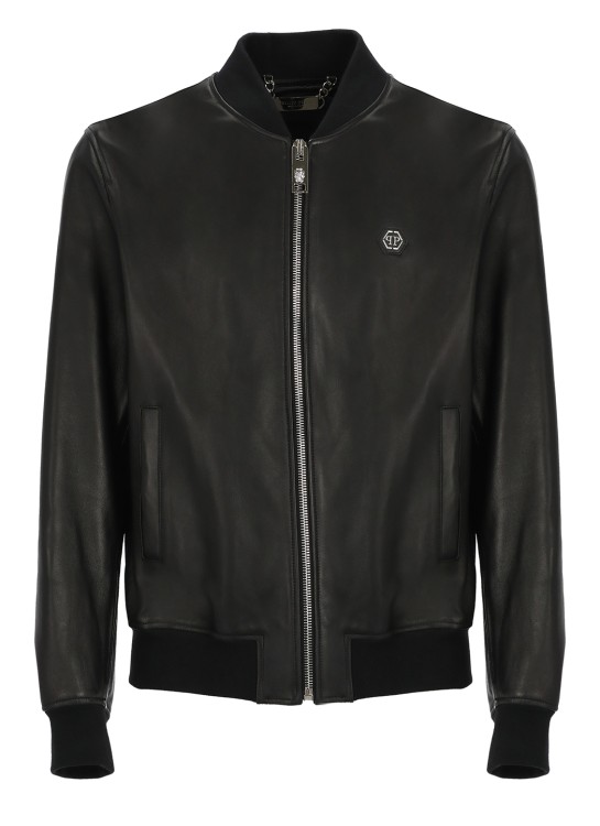 Philipp Plein Black Leather Jacket
