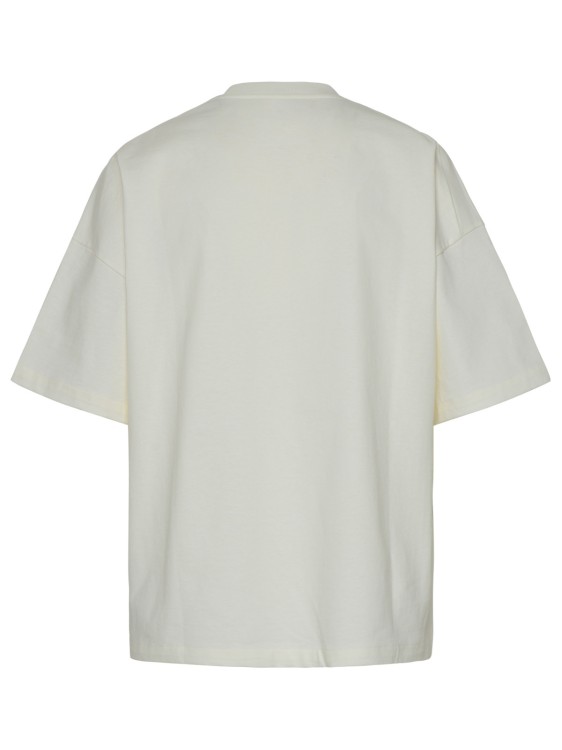 Shop Jil Sander Ivory Cotton T-shirt In Grey