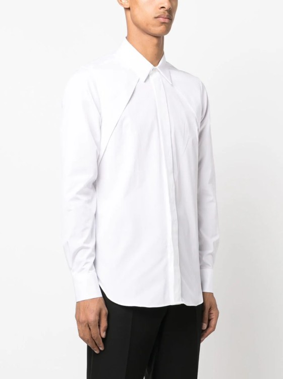 Shop Alexander Mcqueen White Paneled Shirt