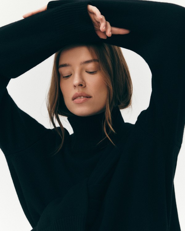 Shop Ether Libra Sweater In Black