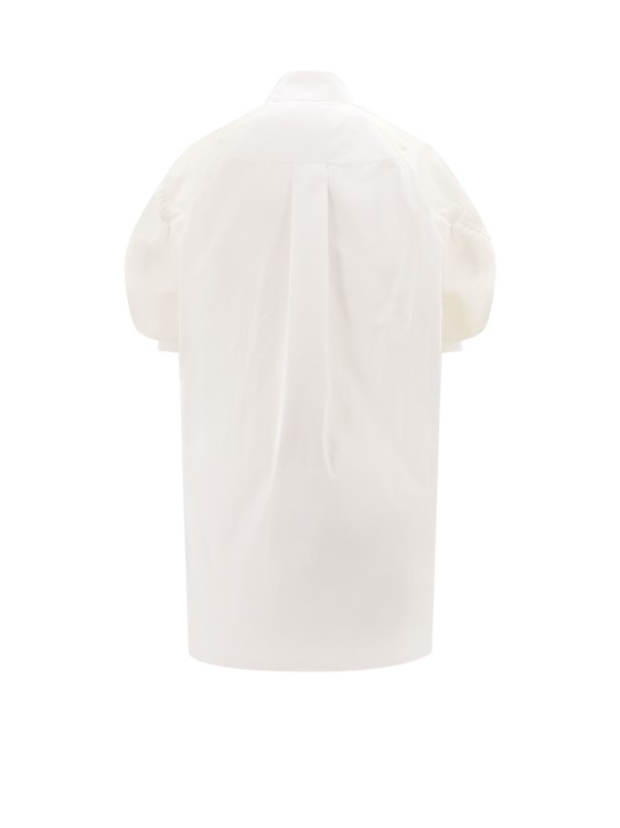 Shop Sacai Oversize Shirt With Balloon Sleeve In White