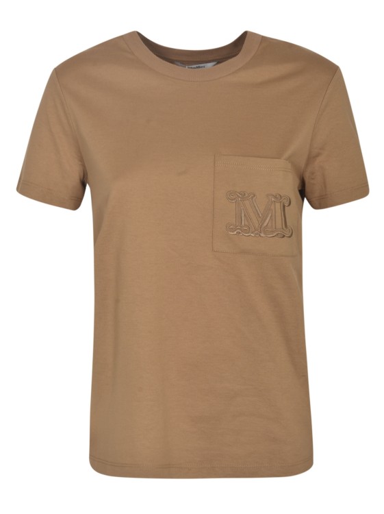 Shop Max Mara Crew Neck T-shirt In Brown