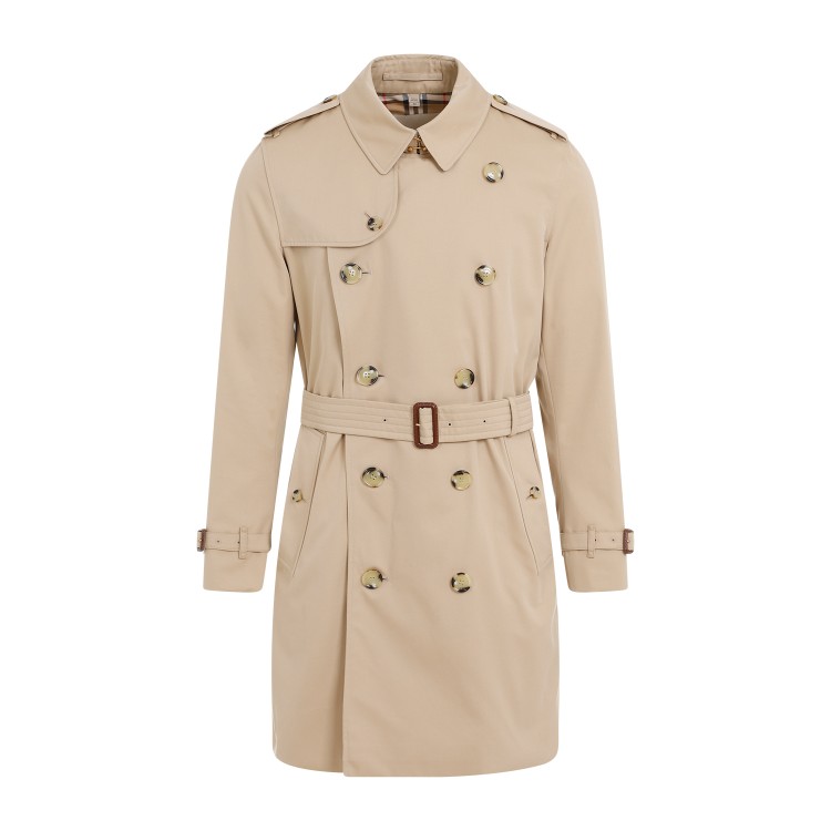 Burberry Honey Cotton Trench In Neutral