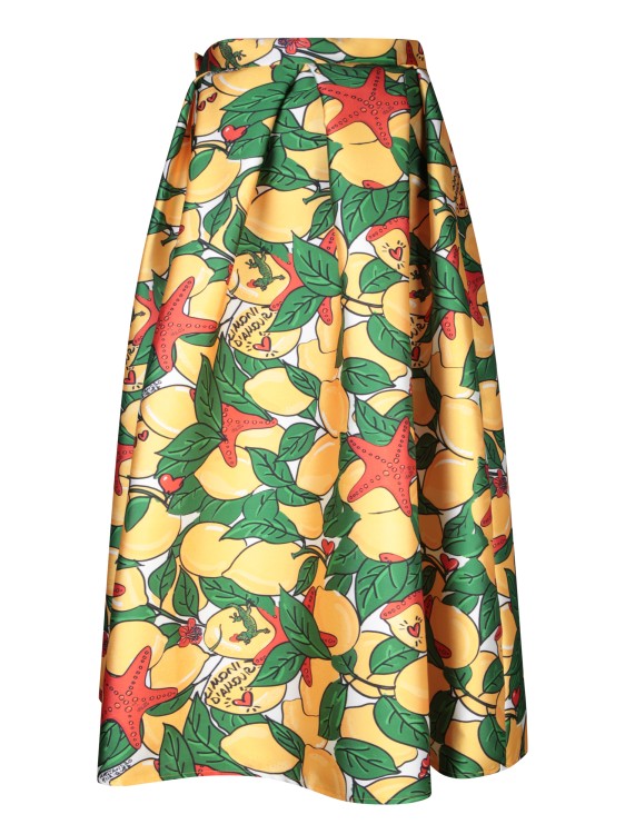 Shop Allesandro Enriquez Full-circle Duchesse Fabric Skirt In Orange