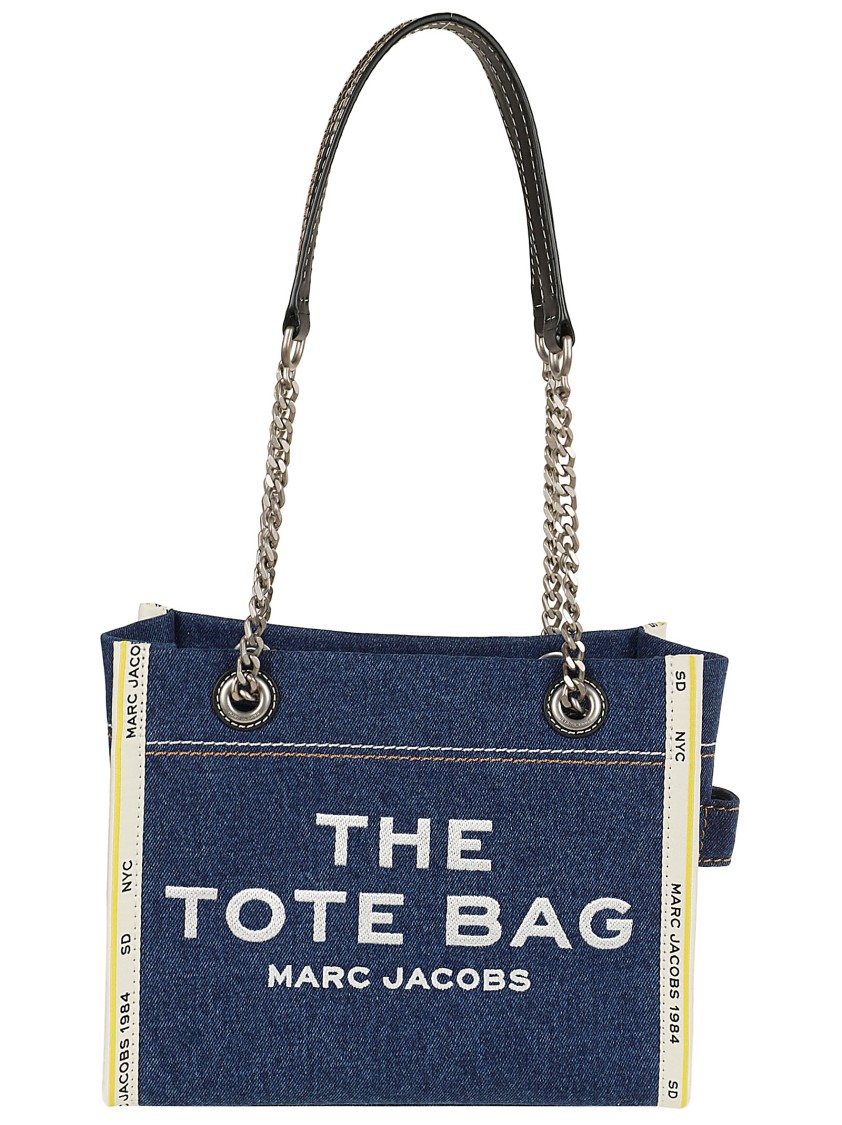 Marc Jacobs The Denim Chain Medium Tote Bag In Blue