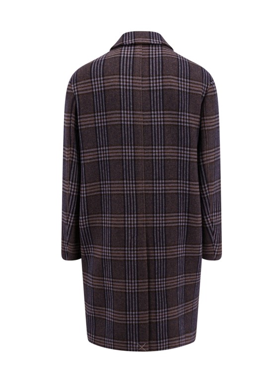 Shop Etro Tartan Wool And Cashmere Coat In Black