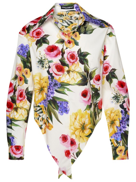 Shop Dolce & Gabbana Multicolor Cotton Shirt In Neutrals