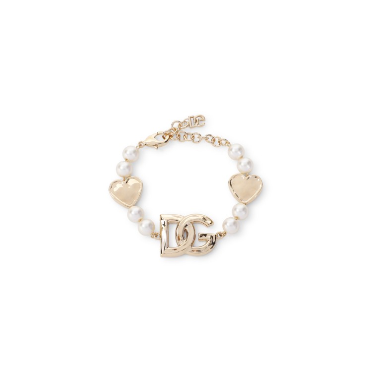 Dolce & Gabbana Elegant Brass And Plastic Women's Bracelet In Gold