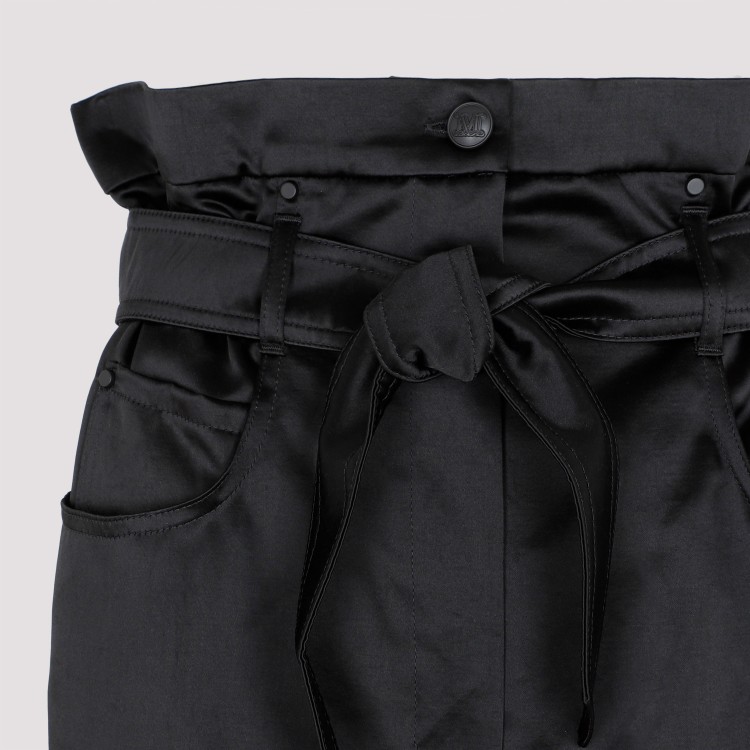 Shop Max Mara Legno Black Cotton Pants