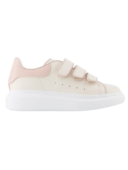 Alexander Mcqueen Oversized Sneakers Cream Leather In White