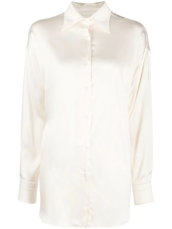 Shop Tom Ford White Stretch Silk Shirt