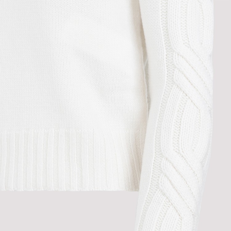 Shop Max Mara Berlina White Cashmere Pullover