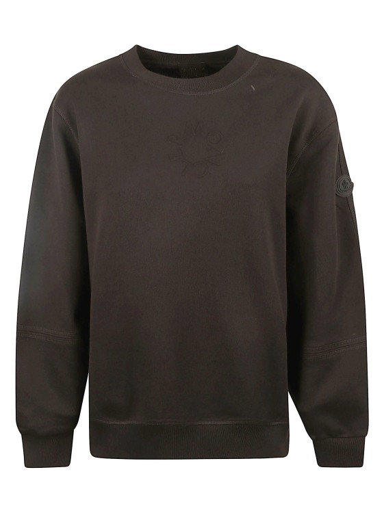 Shop Moncler Crew Neck Sweatshirt In Black