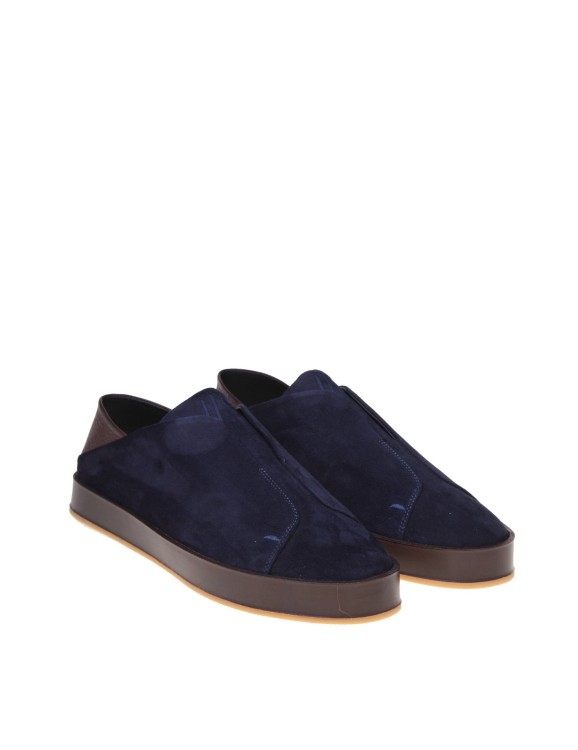 Shop Marco Castelli Slip On Sneakers In Blue Suede