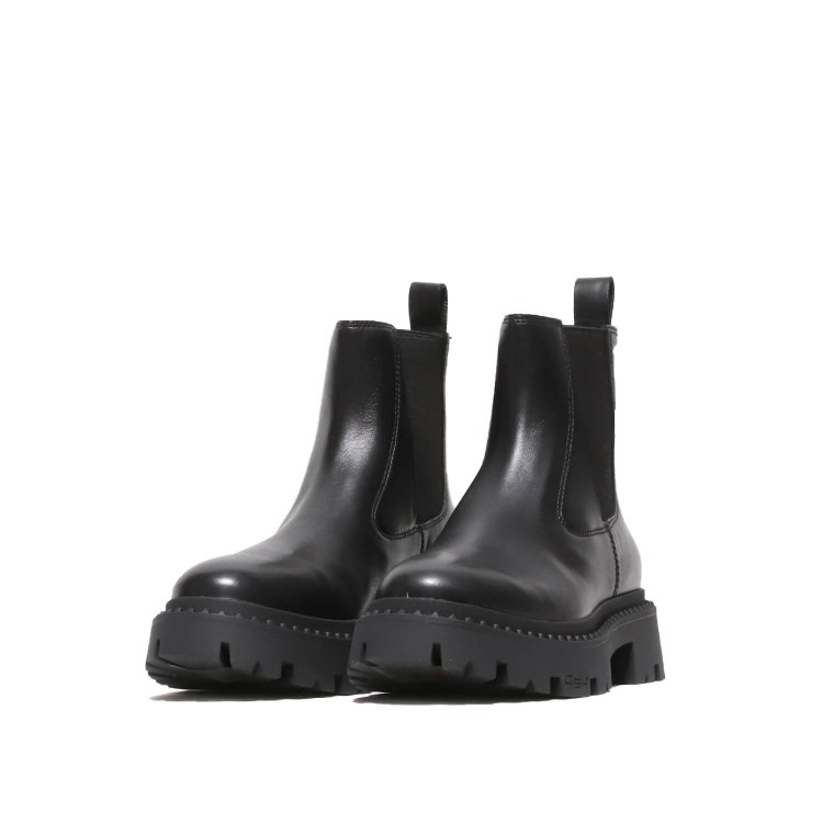 Shop Ash Black Leather Ankle Boot