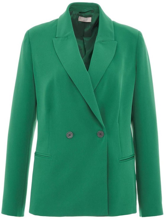 LIU •JO GREEN DOUBLE BREASTED BLAZER,3bc15530-51e8-25da-6cf4-11cc984c1e6d