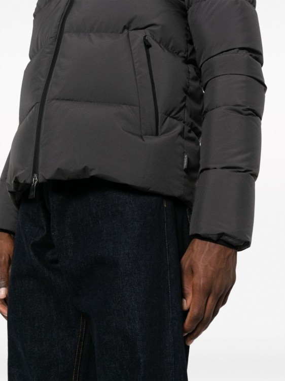 Shop Herno Grey Padded Jacket In Black