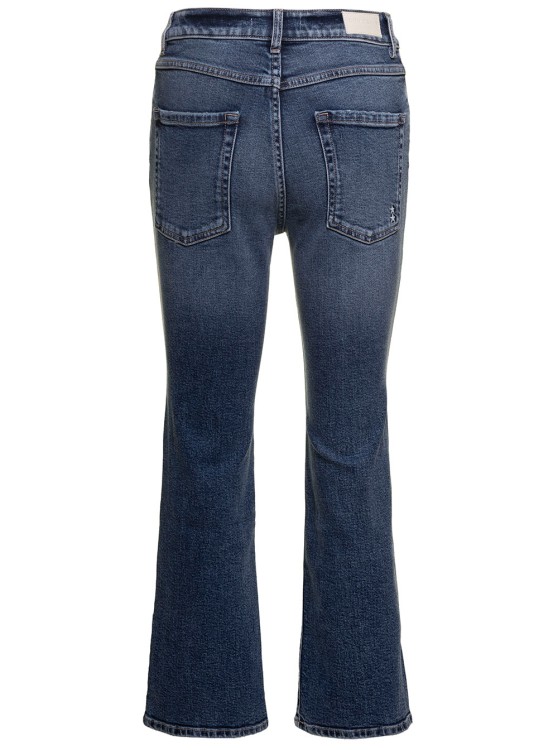 Shop Icon Denim Black High-waisted Slightly Flared Jeans In Cotton Denim In Blue