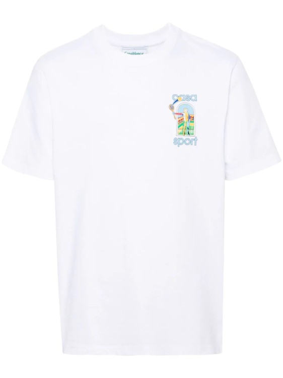 Shop Casablanca White Le Jeu T-shirt