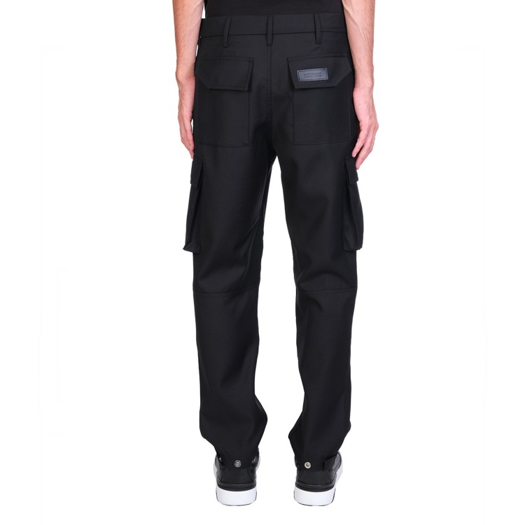 Shop Givenchy Cargo Pocket Trousers In Black