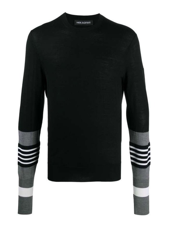Shop Neil Barrett Wool And Silk Sweater In Black