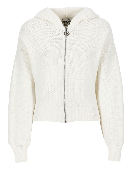 Shop Moschino Cotton Sweater In White