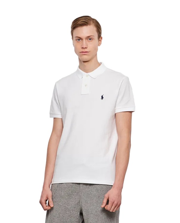 Polo Ralph Lauren Ss Slim Fit-short Sleeve-knit In White