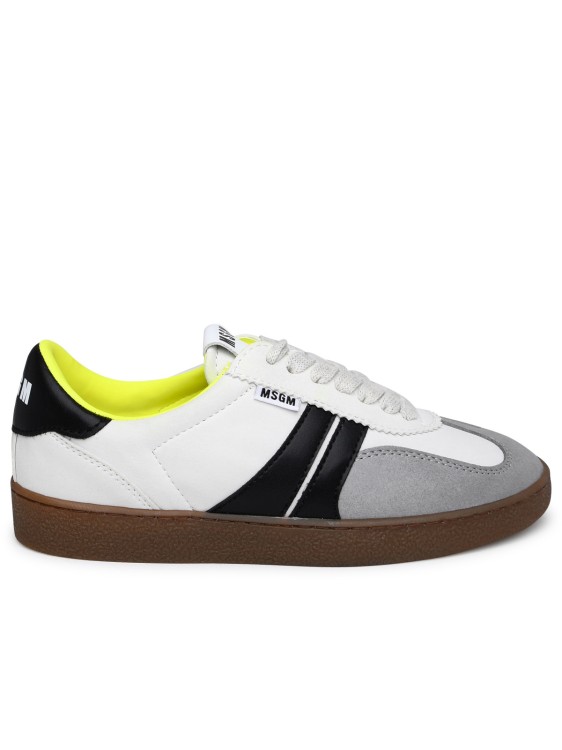 Msgm Two-tone Suede Sneakers In Multicolor