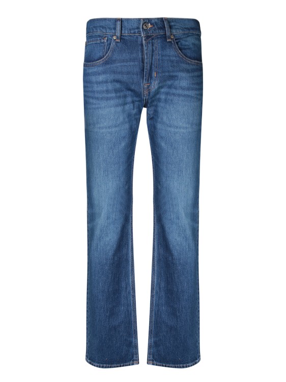 7 For All Mankind Tek Mid-rise Straight-leg Jeans In Blue