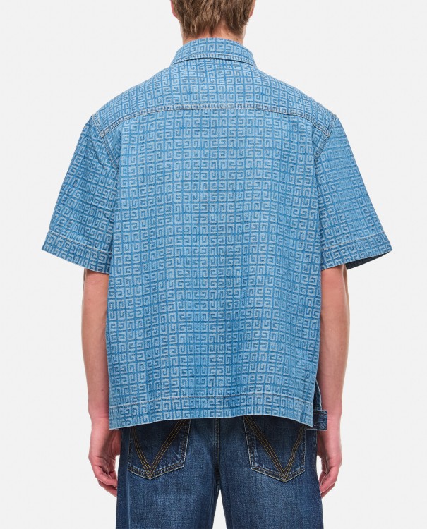 Shop Givenchy Boxy Fit Denim Shirt In Blue