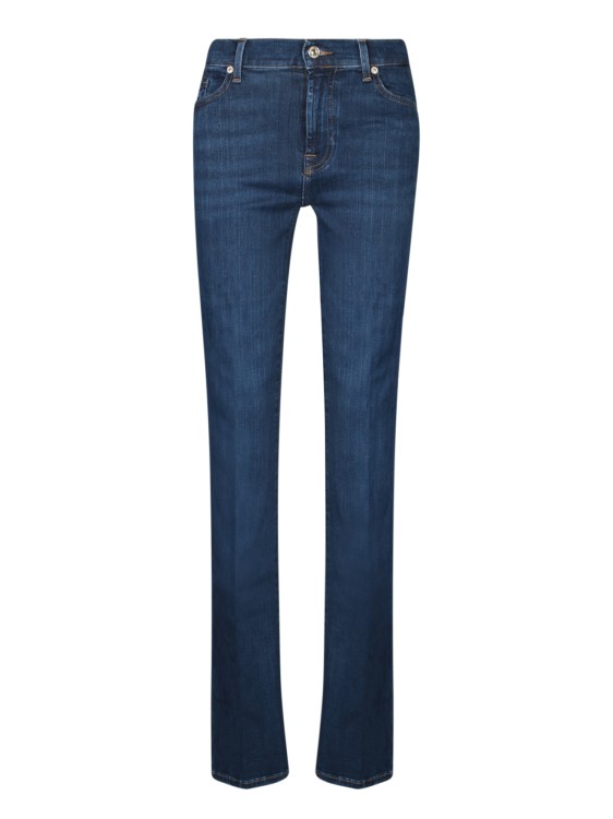 7 For All Mankind Mid-rise Jeans In Blue