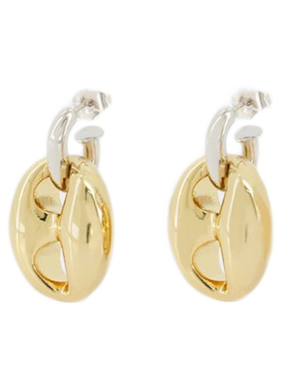 Shop Paco Rabanne Xtra Eight Dang Earring  - Gold/silver - Brass