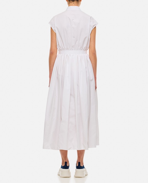 Shop Alexander Mcqueen Midi Shirt Dress In White