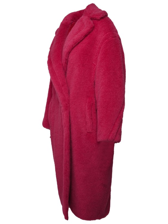 Shop Max Mara Fuchsia Alpaca Blend Tedgirl Coat In Pink