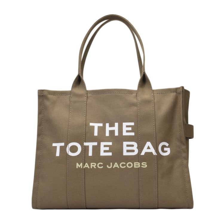 Shop Marc Jacobs The Large Tote Bag- Slate Green - Cotton In Brown