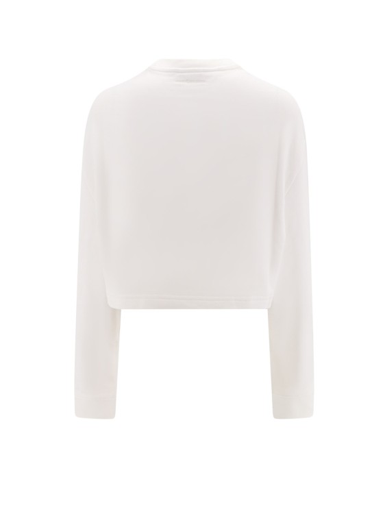 Shop Courrèges Cotton Sweatshirt With Embroidered Logo In White