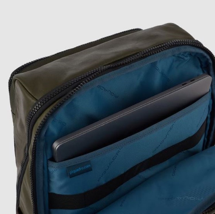 Shop Piquadro Blue Large Backpack In Black