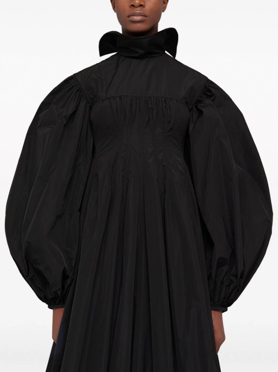 Shop Jil Sander Black Midi Dress