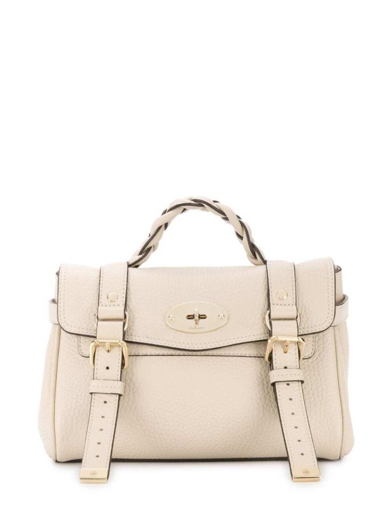 Mulberry Mini Alexa' White Handbag In Grainy Leather