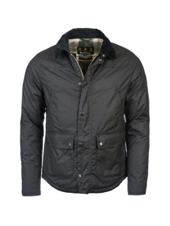 Barbour Reelin Waxcotton Jacket In Black