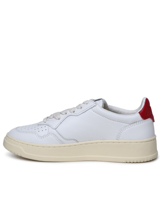 Shop Autry Medalist' White Leather Sneakers
