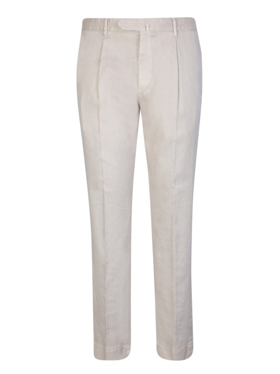 Dell'oglio Ice Linen-blend Trousers In White