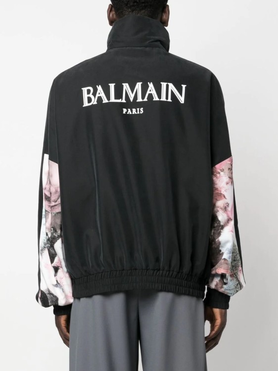 Balmain Multicolored Sky & Logo Prints Jacket